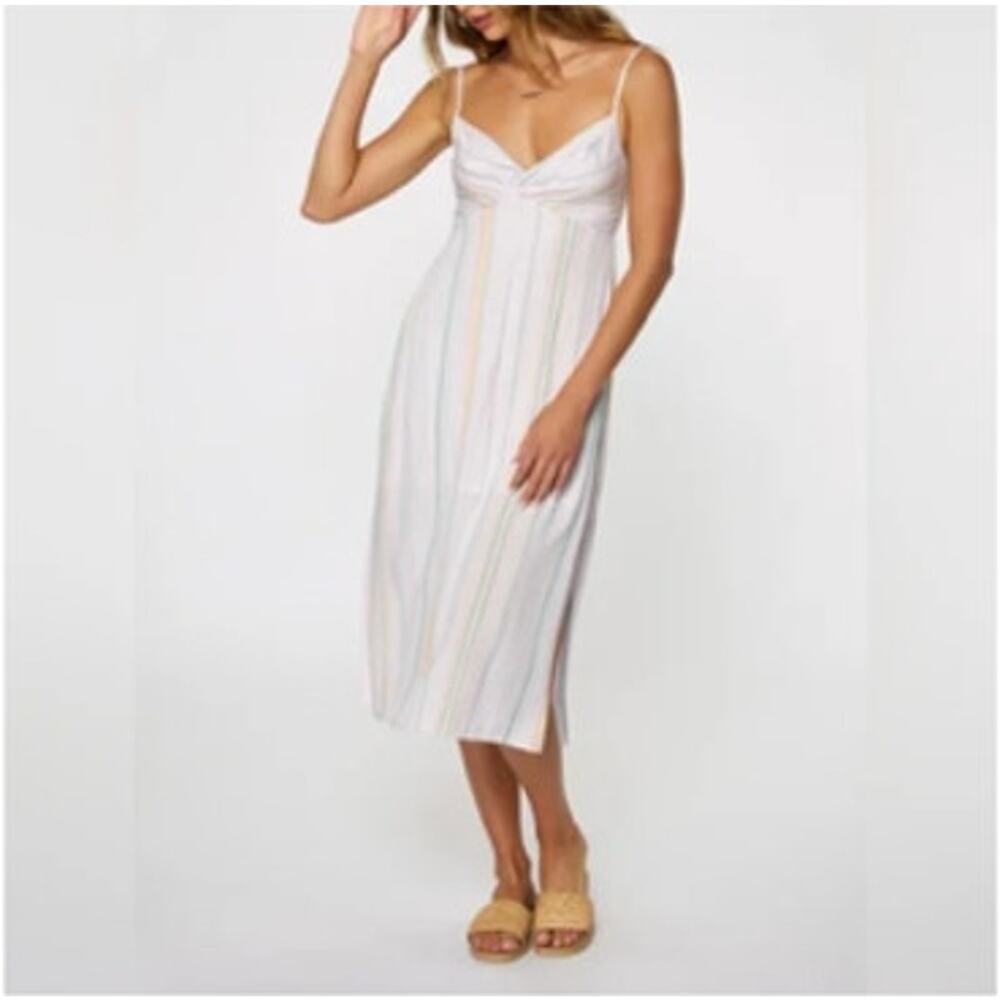 O'Neill NWT Shay A-line Midi Dress Small Lavender Stripe